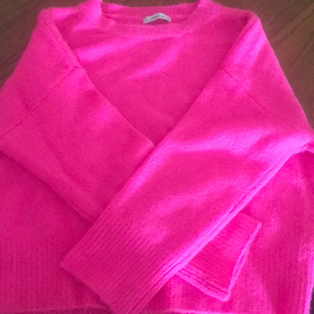 Zara neon pink sweater
